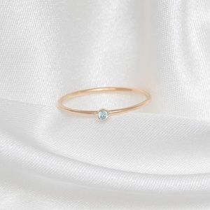 14k gold aquamarine birthstone ring